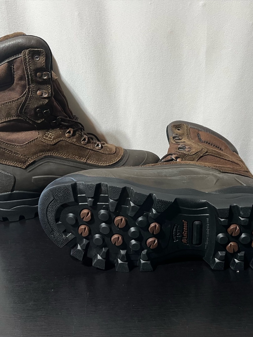 LaCrosse Snow Drift PFT 10" 1000g Suede Rubber Snow Winter Boot Men's US 12M